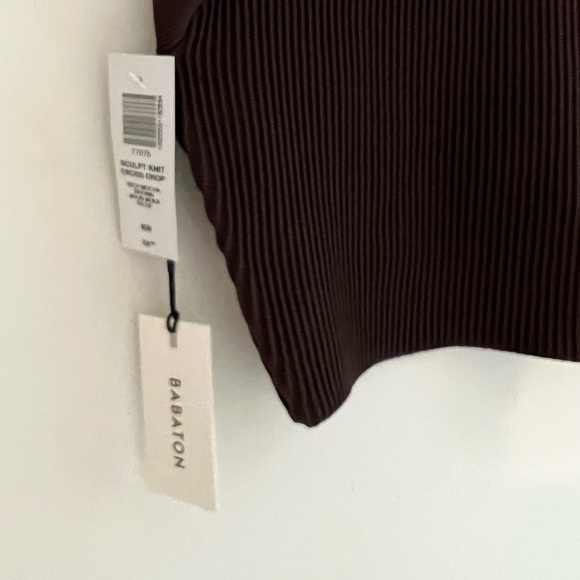 NWT ARITZIA Babaton KNIT CROSS CROP RICH MOCHA BROWN SIZE MEDIUM BRAND NEW - Picture 7 of 9